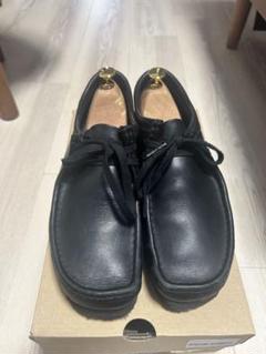 クラークス オリジナル　CLARKS 　ワラビー ブラック レザー 25cmのサムネイル