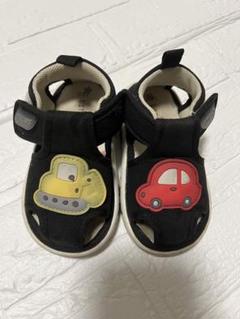 サンダル ベビー 14cm 車 黒 夏