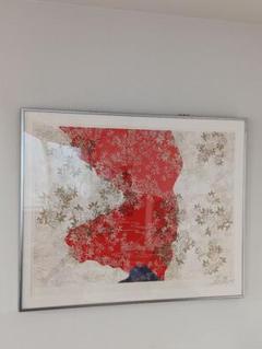 EWF 絵画　シルクスクリーン版画　シ―ト 抽象画 絵画 モダンアート ナチュラルモダン 木版画 版画 シルク