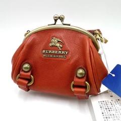 希少カラー✨️バーバリーブルーレーベル がま口ポーチ ロゴ