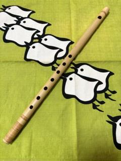 【正規品】 七孔 古典調 篠笛 山田藍山作 天地巻 「蜻蛉（アキツ 彫り込み籐 和楽器