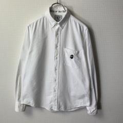 00s STUSSY APE オックスフォードシャツ M ホワイト 刺繍ロゴ 00s STUSSY APE オックスフォードシャツ M ホワイト 刺繍ロゴ
