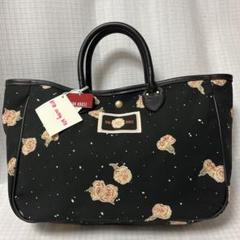 人気提案 花柄 HOUSE PINK トートバッグ メルカリ - 未使用タグ付き 黒 バッグ