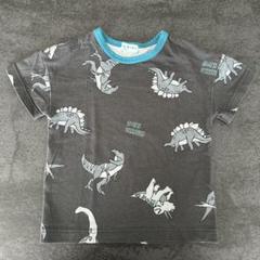 hakka kids 恐竜柄グレーTシャツ