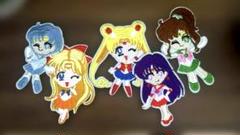 セーラームーン 5人 ワッペン