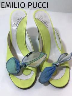 値下げ‼️Emlio pucci エミリオプッチ シルクリボン　サンダル 23cm 値下げ‼️Emlio pucci エミリオプッチ シルクリボンサンダル 23cm