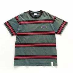 ディスイズネバーザット マルチボーダー Tシャツ グリーン【Ｌ】