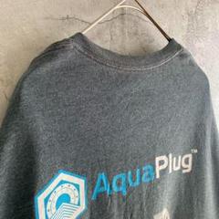 ギルダン 古着 企業系 アクアプラグ 両面プリント Tシャツ 半袖 アメリカ輸入