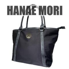 未使用級 極美品 HANAE MORI トートバッグ ハンドバッグ A4 黒