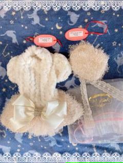 ウーフリンクくまちゃんチャームリボンワンピース＆ベレー帽セット　サイズ２ ウーフリンクくまちゃんチャームリボンワンピース＆ベレー帽