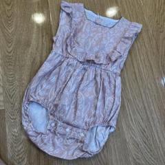 試着のみ　フリル付　ロンパース ピンク　70-80