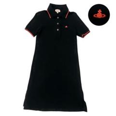 関税.送料込 Vivienne Westwood タイトポロシャツワンピース 美品 Vivienne Westwood ポロシャツワンピース オーブ刺繍