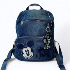 【現行】デシグアル×Disney コラボ デニム リュック ミッキー　スタッズ