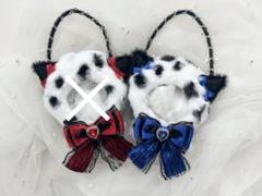 sale✭ちびぐるみ用 11cm ぬい服 猫耳 青×黒
