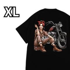オーガニックコットン Tシャツ XL バイク アメカジ 古着風 ペイズリー
