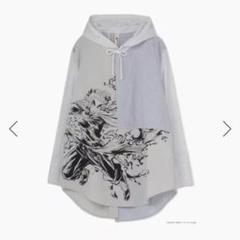 Ground Y×鬼滅の刃　ヨウジヤマモト　煉獄杏寿郎 パーカーシャツ　白