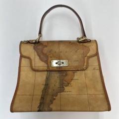 アルヴィローマルティーニ ハンドバック　プリマクラッセ 地球柄 プリマクラッセ Alviero Martini 地図柄 ハンドバッグ - メルカリ