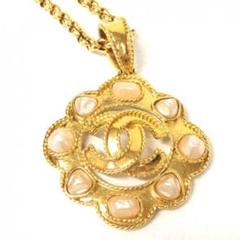 Chanel シャネル GP×フェイクパール ココマーク 95A ネックレス