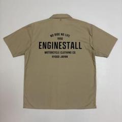 ENGINSTALL オープンカラーシャツ 半袖 ベージュ