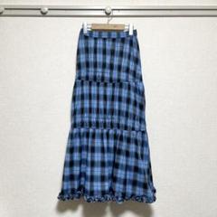 【美品】LOWRYS FARM(ローリーズファーム)チェックティアードスカート