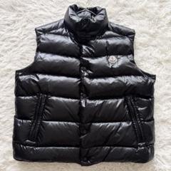【モンクレール】 TIB GILET ダウンベスト ロゴワッペン サイズ3 黒 モンクレール】 TIB GILET ダウンベスト ロゴワッペン サイズ3