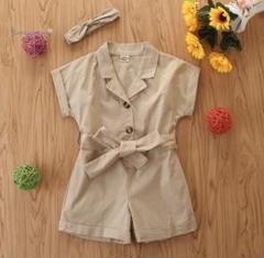 ★新品未使用★オールインワン 可愛いキッズ服 女の子 韓国こども服 ターバンつき