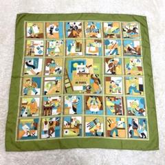 極美品✨HERMESエルメス　パリの職人たち　グリーン　カレ90 極美品✨HERMESエルメス パリの職人たち グリーン カレ90 - メルカリ
