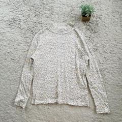 【SIMPLE LIFE】花柄ハイネックカットソー プルオーバー 長袖 総柄 M