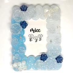ホイップデコ　硬質トレカケースB8 クリアブルー　青薔薇03