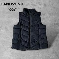90s LANDS'END ダウンベスト 古着 ランズエンド LANDS' END グースダウンベスト メンズXL相当