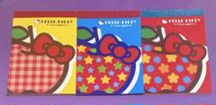 ハローキティ　メモ帳　3種類　I love apples 平成レトロ　キティ