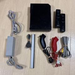Wii 本体 セット リモコン ヌンチャク ブラック 動作ok ソフト入り