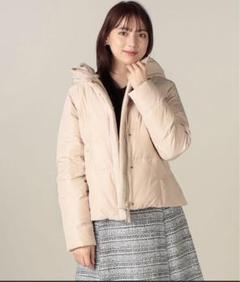 レッセパッセ　ダウンコート　ホワイト　36　小さいサイズ Maison de CINQ｜【小さいサイズ】ベーシックタフタロングダウン