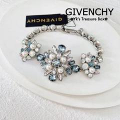 U876/GIVENCHY/希少/天然シェルシルバーパールブレスレット