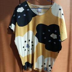 未使用】ソウソウ × ワコール トップス 3分袖 花柄 イエロー M