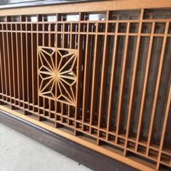エコメルカリ便　障子　欄間　組子細工　2枚　昭和レトロ　　建具　衝立 エコメルカリ便障子欄間組子細工2枚昭和レトロ建具衝立