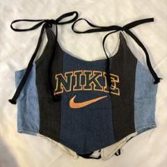 新品　NIKE リメイク　デニムビスチェ　フリーサイズ 新品 NIKE ナイキ リメイク デニムビスチェ フリーサイズ - メルカリ