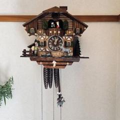 【美品】鳩時計　アントンシュナイダー社　ブレーメンの音楽隊 アントン・シュナイダー 電池式カッコウ時計 ブレーメンの音楽隊