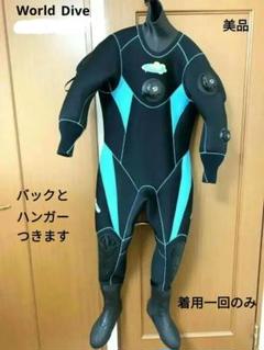 World Dive ドライスーツ 黒/青　レディース divingya_worlddivedcd4