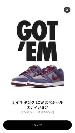 NIKE DUNK LOW PLUM 26.5cm
