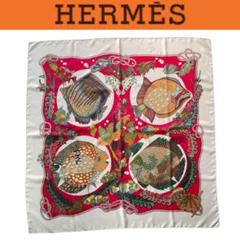 エルメス HERMES カレ90 SICHUAN 四川省 シルク スカーフ ブルー