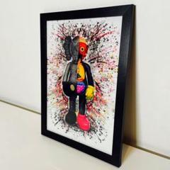 KAWS 絵画 油絵 油彩 肉筆 額縁 KAWS 絵画 油絵 油彩 肉筆 額縁