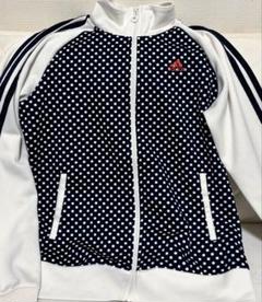 【希少】adidas トラックジャケット ドット柄 ジャージ レディース 黒 adidas トラックジャケット ドット柄ジャージ レディース L