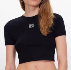 LOEWE/ロエベ/アナグラムクロップドTシャツ/トップス/新品/ホワイト 関税等込☆LOEWE☆クロップド アナグラム Tシャツ（コットン