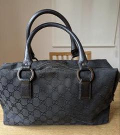 GUCCIミニボストン】グッチ GGキャンバス　ミニボストン　美品