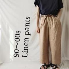 【90～00s】古着リネンツータックパンツ W36 L32