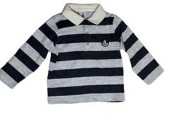 【新品未使用】PETIT BATEAU ストライプポロシャツ 18m