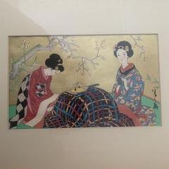 arp1211　竹久夢二　女十題の内(紅梅)　木版画『こたつ』合わせて2点 arp1211様専用 竹久夢二 女十題の内(紅梅) 木版画『こたつ