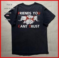 【アメリカ製】 ファクト プリントTシャツ シェイクハンズ ネイビー Mサイズ
