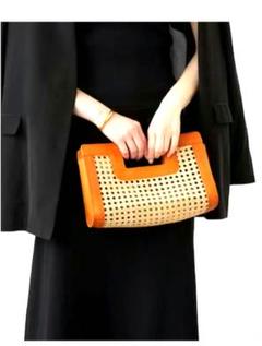 美品☆バリワークスタット クラッチバッグ　かごバッグ　おしゃれ 美品☆バリワークスタット クラッチバッグ かごバッグ おしゃれ